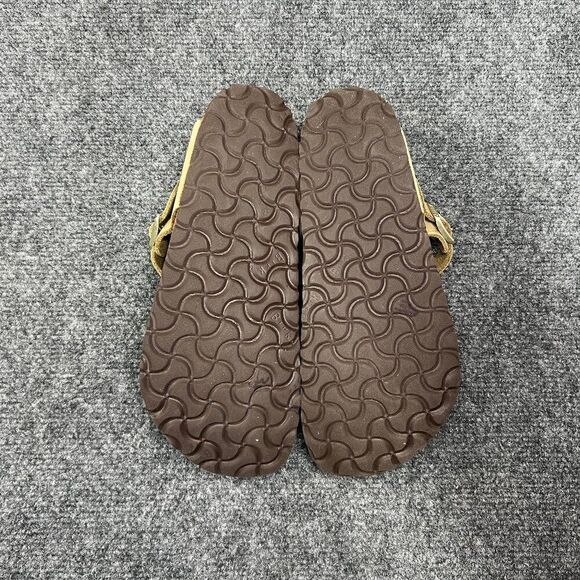 Birkenstock Gizeh Sandals Women's Size 7 Tan Leather Toe Post Comfort Flip Flops - Picture 10 of 12